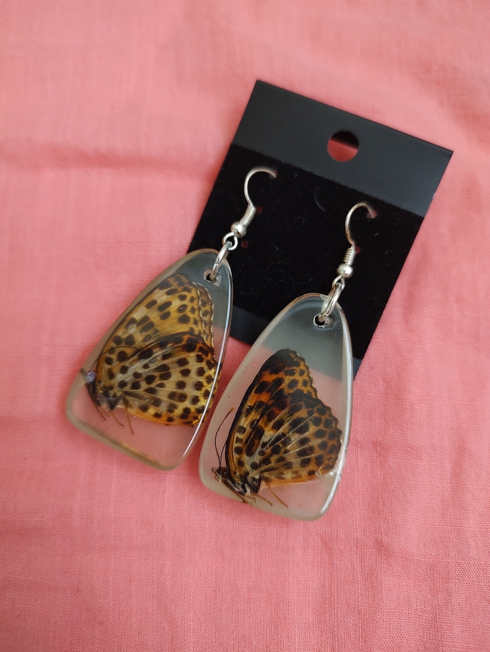 Ancestor Guidance - Resin-preserved Butterfly Earrings